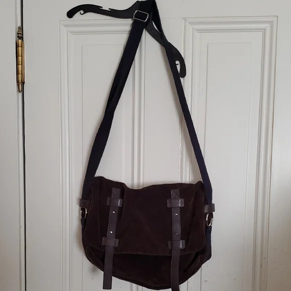 Barneys New York Brown Messenger Bag Classic Design